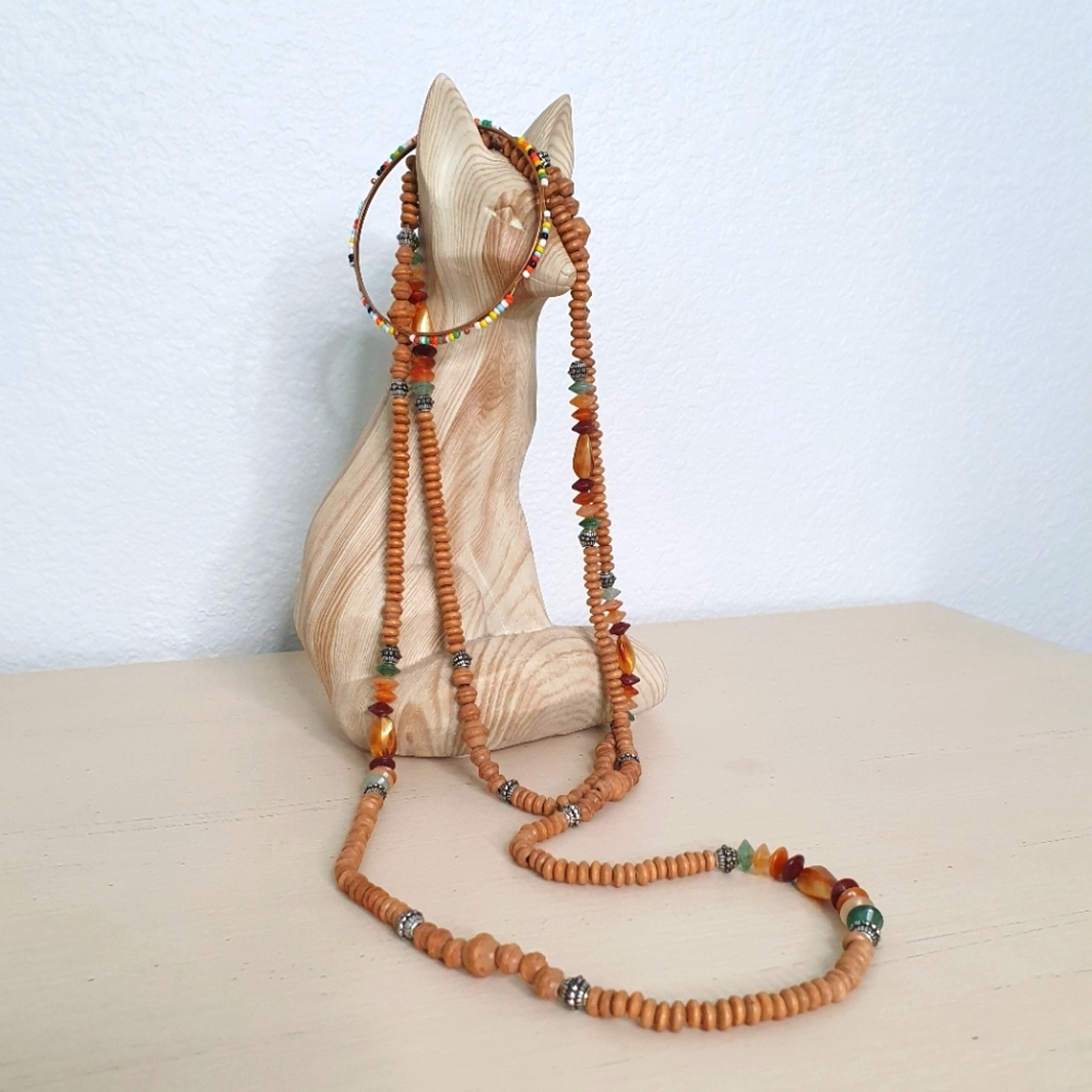 3/$30 Beaded Boho Necklace and Bangle Bracelet